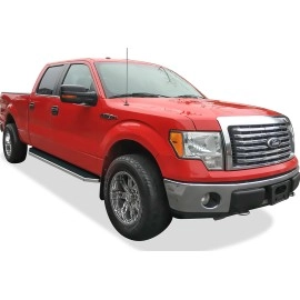 APS IB06RAG7Y - Flat Style Door-to-Door Polished Stainless Steel Running Boards