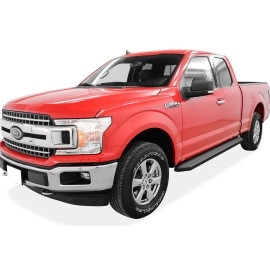 APS IB06RAH8H - Flat Style Door-to-Door Black Stainless Steel Running Boards