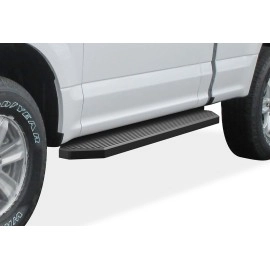 APS IB06RAH9H - Flat Style Door-to-Door Black Stainless Steel Running Boards