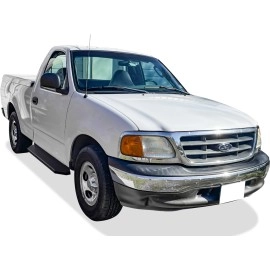 APS IB06RBA1H - Flat Style Door-to-Door Black Stainless Steel Running Boards