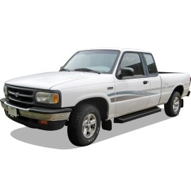 APS IB06RBA3B - 6" iRunning Board Door-to-Door Black Aircraft Aluminum Running Boards