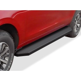 APS IB06RBC4H - Flat Style Door-to-Door Black Stainless Steel Running Boards