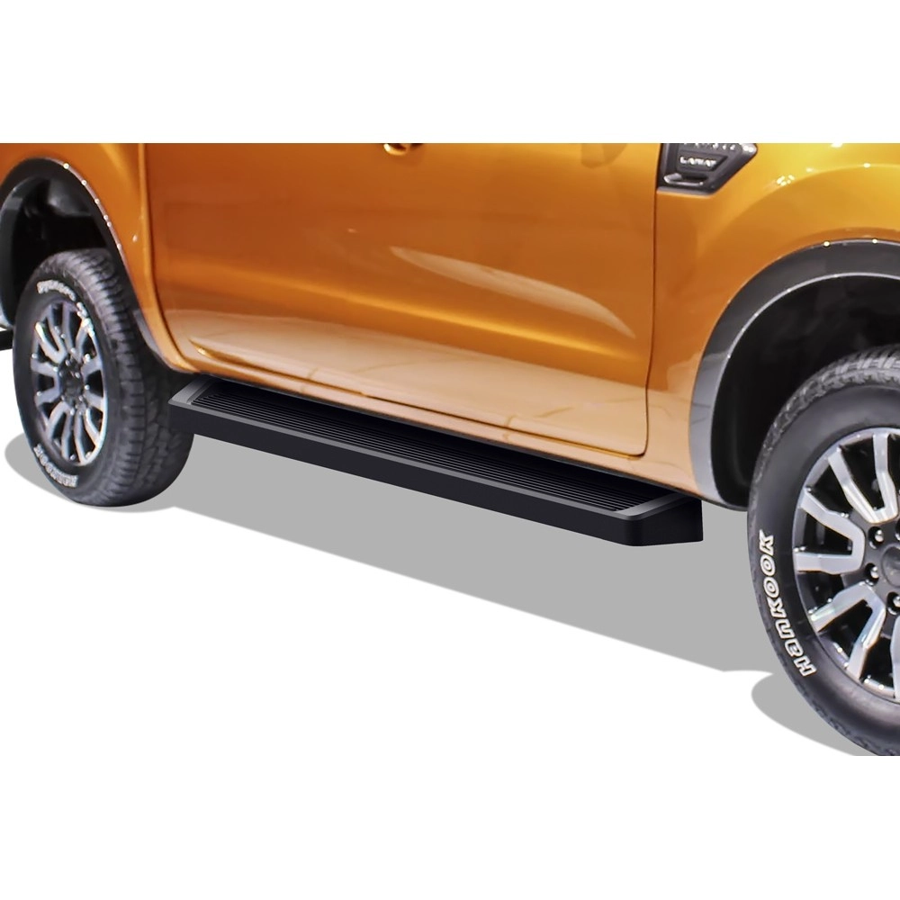 APS IB06RBC9B - 6" iRunning Board Door-to-Door Black Aircraft Aluminum Running Boards