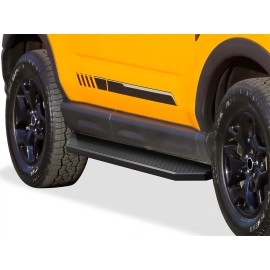 APS IB06RCA0H - Flat Style Door-to-Door Black Stainless Steel Running Boards