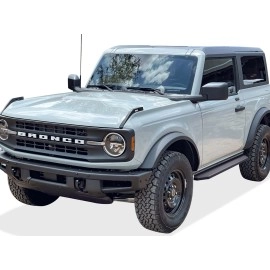 APS IB06RCA2H - Flat Style Door-to-Door Black Stainless Steel Running Boards