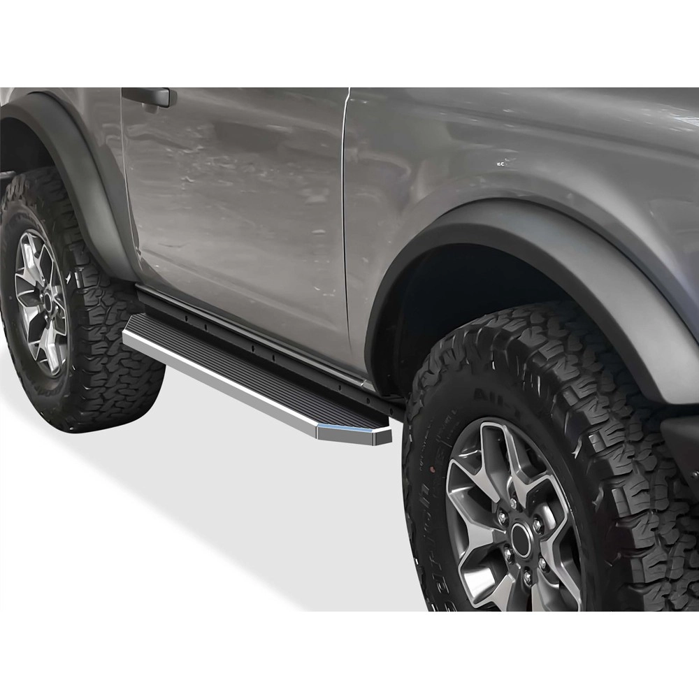 APS IB06RCA2Y - Flat Style Door-to-Door Polished Stainless Steel Running Boards