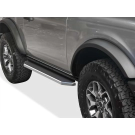 APS IB06RCA2Y - Flat Style Door-to-Door Polished Stainless Steel Running Boards