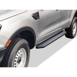 APS IB06RCA3H - Flat Style Door-to-Door Black Stainless Steel Running Boards