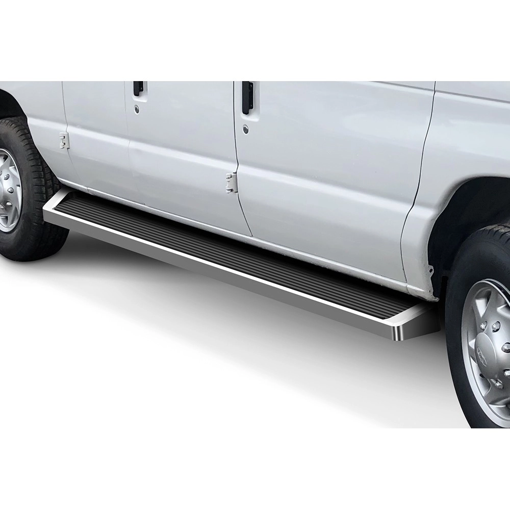 APS IB06RDJ4A - 6" iRunning Board Door-to-Door Polished Aircraft Aluminum Running Boards
