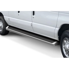 APS IB06RDJ4A - 6" iRunning Board Door-to-Door Polished Aircraft Aluminum Running Boards