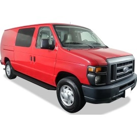 APS IB06RDJ4H - Flat Style Door-to-Door Black Stainless Steel Running Boards