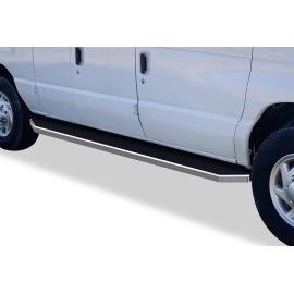 APS IB06RDJ4Y - Flat Style Door-to-Door Polished Stainless Steel Running Boards