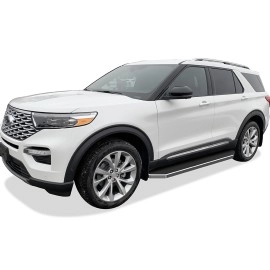 APS IB06REE2Y - Flat Style Door-to-Door Polished Stainless Steel Running Boards