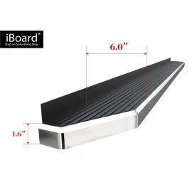 APS IB06REE2Y - Flat Style Door-to-Door Polished Stainless Steel Running Boards