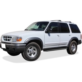 APS IB06RIB1H - Flat Style Door-to-Door Black Stainless Steel Running Boards