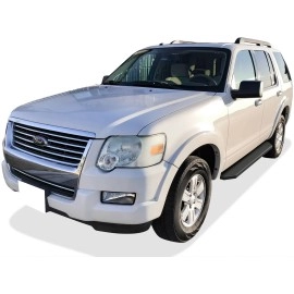 APS IB06RIB3H - Flat Style Door-to-Door Black Stainless Steel Running Boards