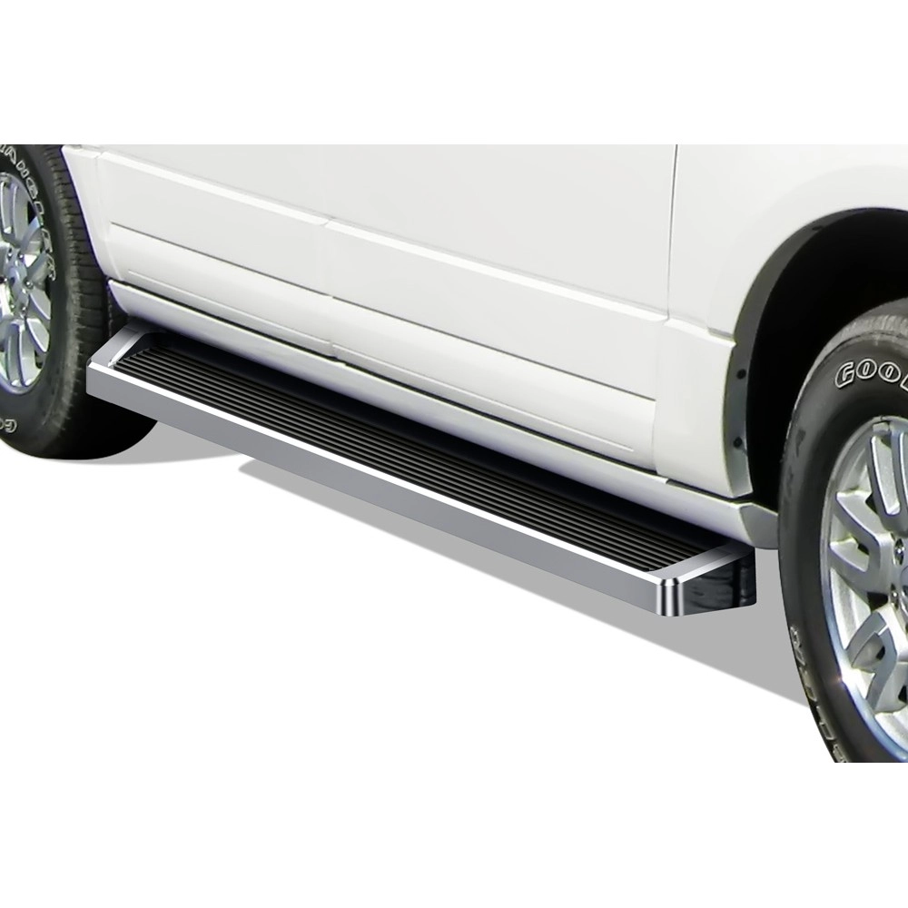 APS IB06RIB5A - 6" iRunning Board Door-to-Door Polished Aircraft Aluminum Running Boards