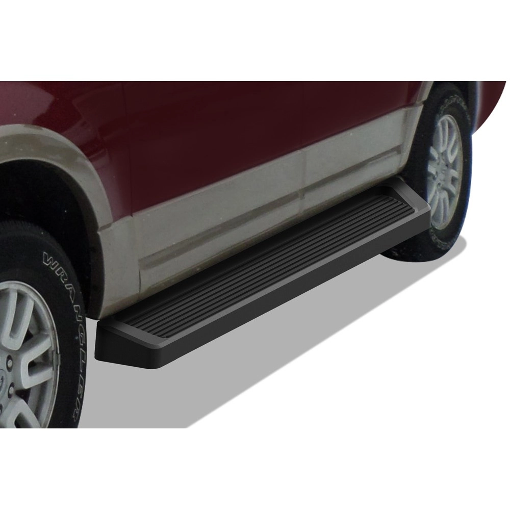 APS IB06RIB5B - 6" iRunning Board Door-to-Door Black Aircraft Aluminum Running Boards