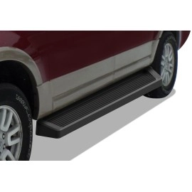 APS IB06RIB5B - 6" iRunning Board Door-to-Door Black Aircraft Aluminum Running Boards