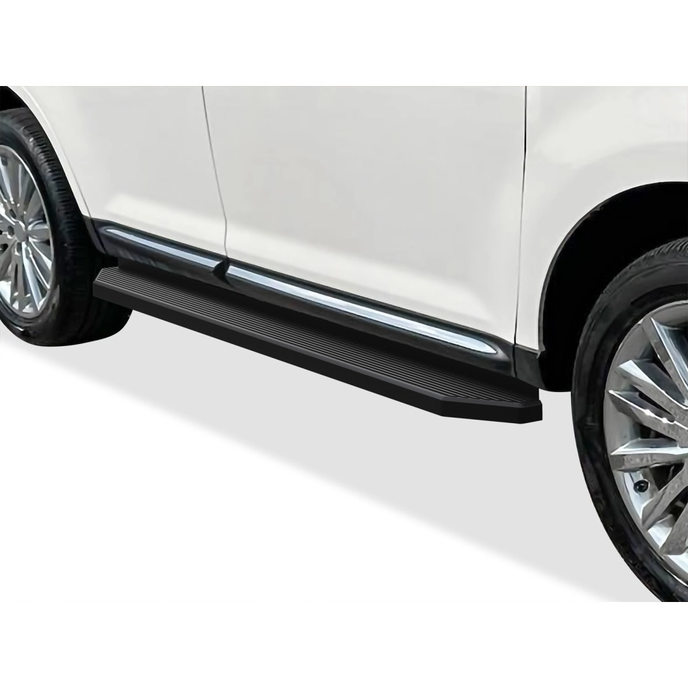 APS IB06RIB6H - Flat Style Door-to-Door Black Stainless Steel Running Boards