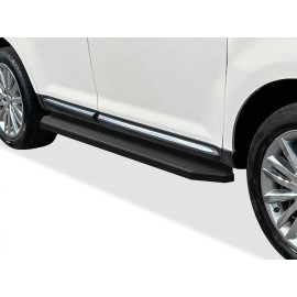 APS IB06RIB6H - Flat Style Door-to-Door Black Stainless Steel Running Boards