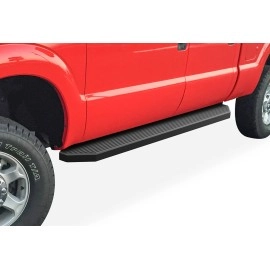 APS IB06RJA1H - Flat Style Door-to-Door Black Stainless Steel Running Boards