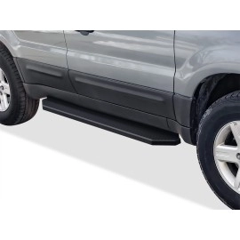 APS IB06RJC4H - Flat Style Door-to-Door Black Stainless Steel Running Boards