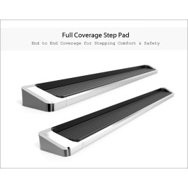 APS IB06RJC9A - 6" iRunning Board Door-to-Door Polished Aircraft Aluminum Running Boards