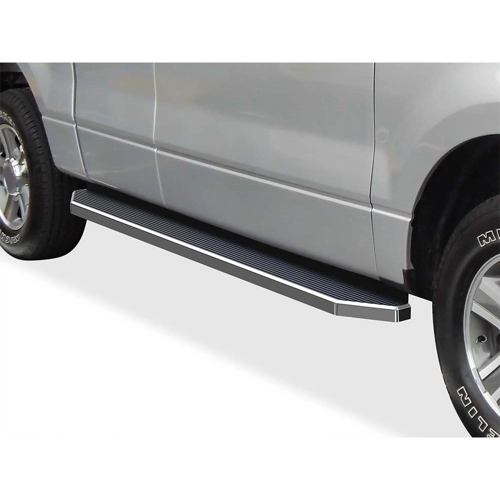APS IB06RJD2Y - Flat Style Door-to-Door Polished Stainless Steel Running Boards