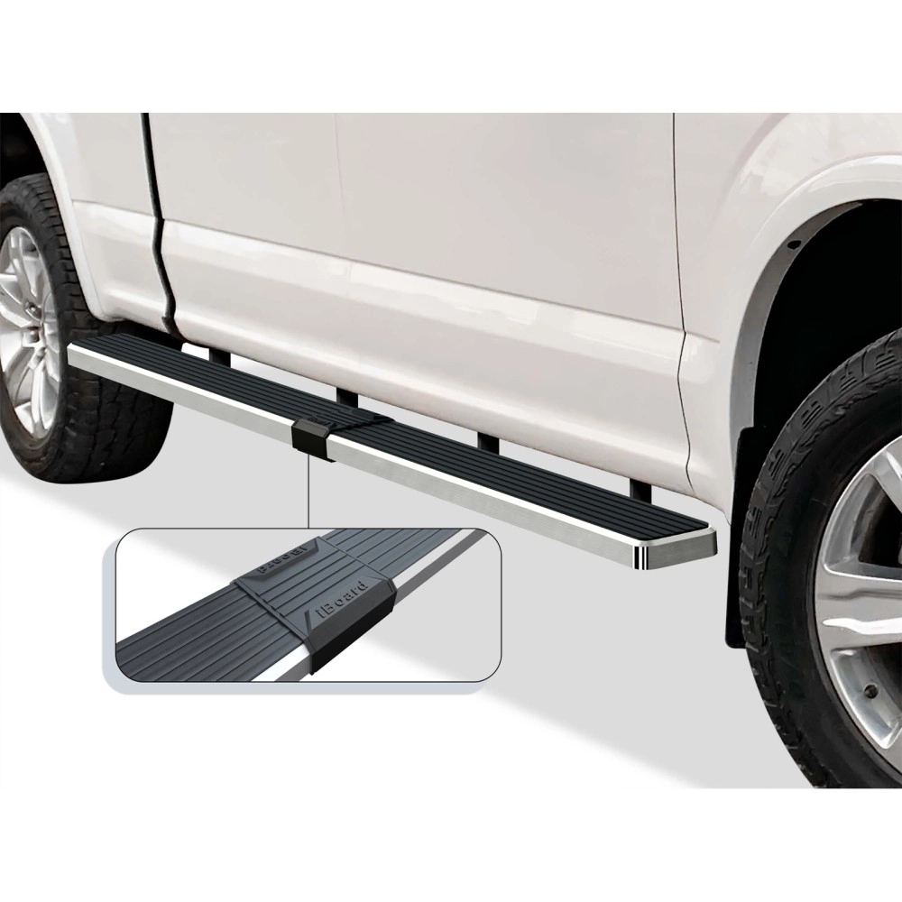 APS IB06SAG5LA - 6" iStep Style  Wheel-to-Wheel Hairline Stainless Steel Side Steps