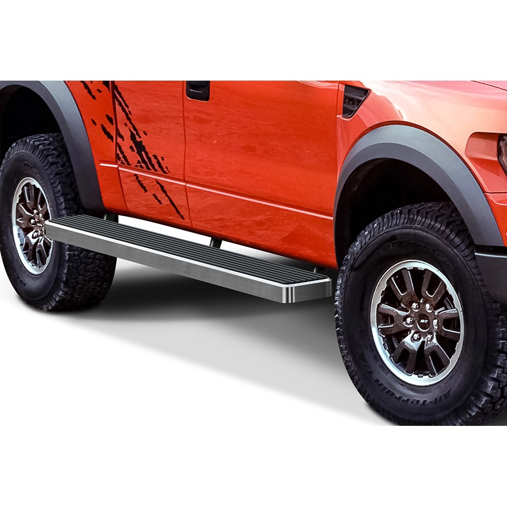 APS IB06SAH8SA - 6" iStep Style  Wheel-to-Wheel Hairline Stainless Steel Side Steps