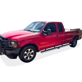 APS IB06SJJ3LA - 6" iStep Style  Wheel-to-Wheel Hairline Stainless Steel Side Steps