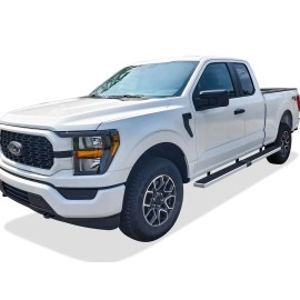 APS IB06WAH8LA - 5" iStep Style  Wheel-to-Wheel Hairline Stainless Steel Side Steps