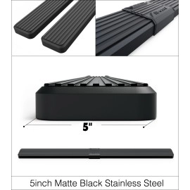 APS IB06WJA1LB - 5" iStep Style  Wheel-to-Wheel Black Stainless Steel Side Steps