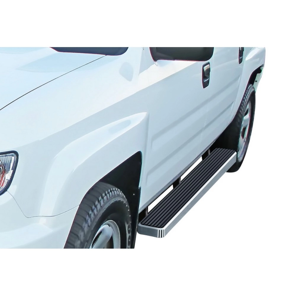 APS IB08EAB4A - 5" iStep Style Door-to-Door Hairline Stainless Steel Side Steps