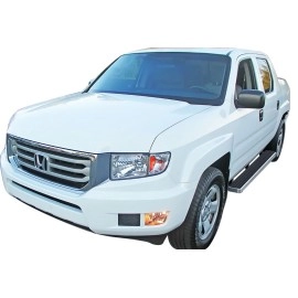 APS IB08EAB4A - 5" iStep Style Door-to-Door Hairline Stainless Steel Side Steps