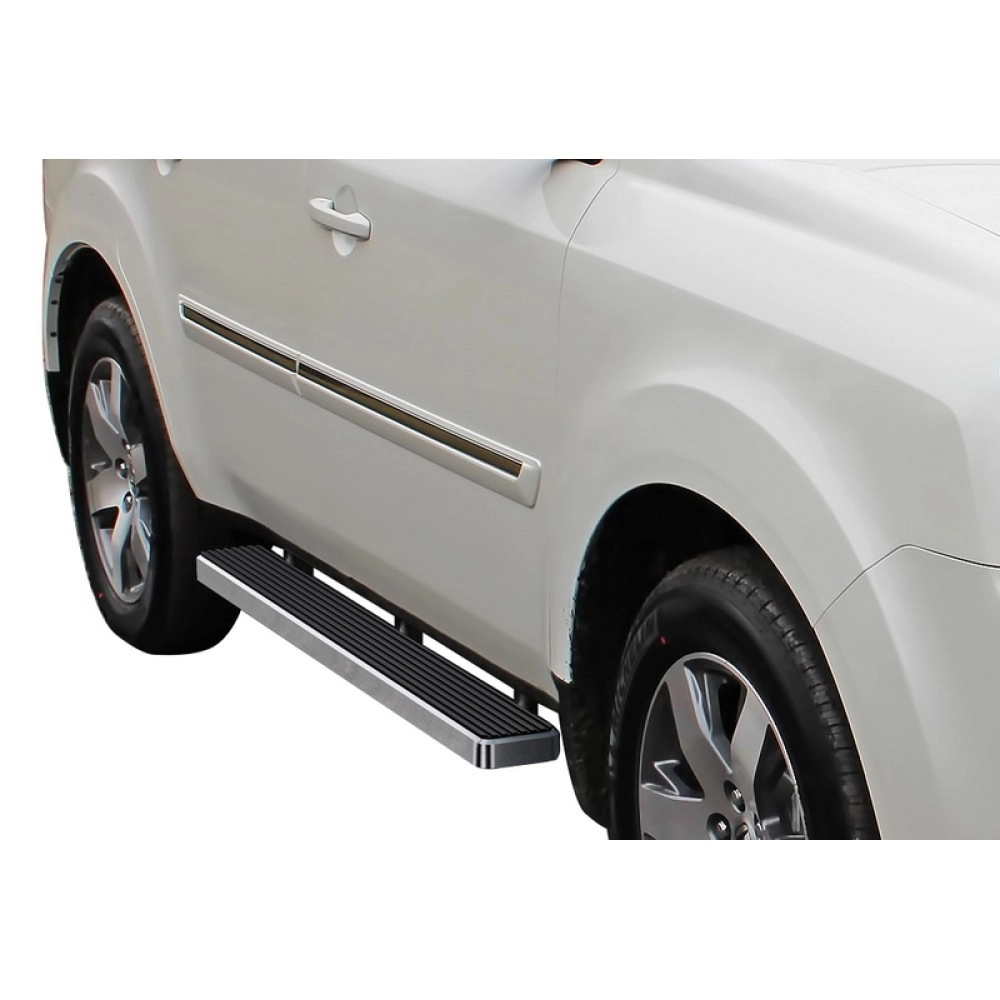 APS IB08EBA4A - 5" iStep Style Door-to-Door Hairline Stainless Steel Side Steps