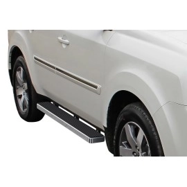 APS IB08EBA4A - 5" iStep Style Door-to-Door Hairline Stainless Steel Side Steps