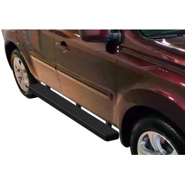 APS IB08EBA4B - 5" iStep Style Door-to-Door Black Stainless Steel Side Steps