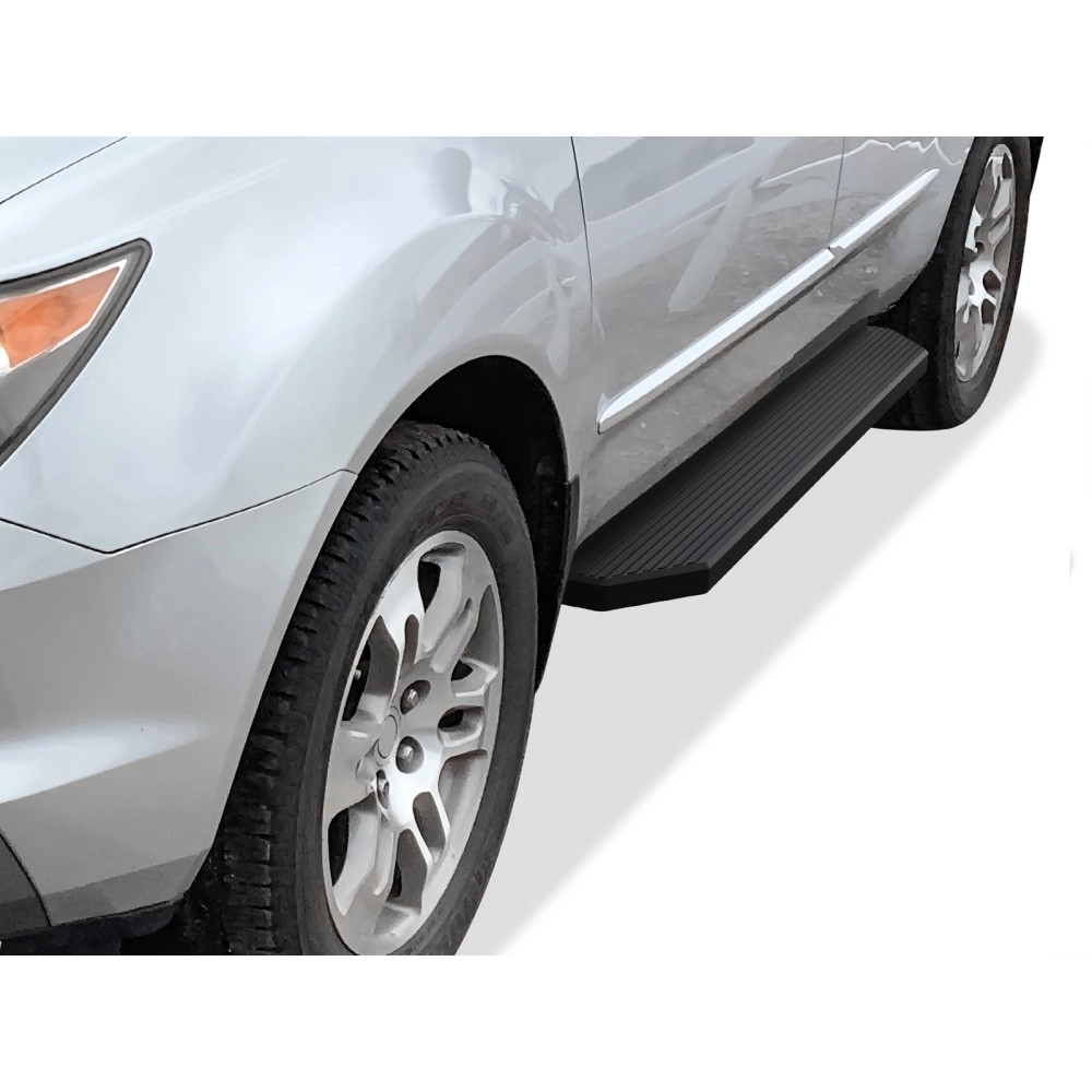 APS IB08PAD1J - Flat Style Door-to-Door Black Stainless Steel Running Boards