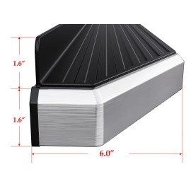 APS IB08PID1Y - Flat Style Door-to-Door Polished Stainless Steel Running Boards