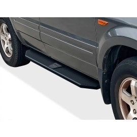 APS IB08PJF2H - Flat Style Door-to-Door Black Stainless Steel Running Boards