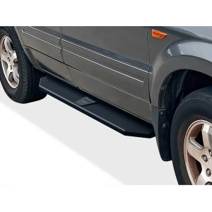 APS IB08PJF2H - Flat Style Door-to-Door Black Stainless Steel Running Boards