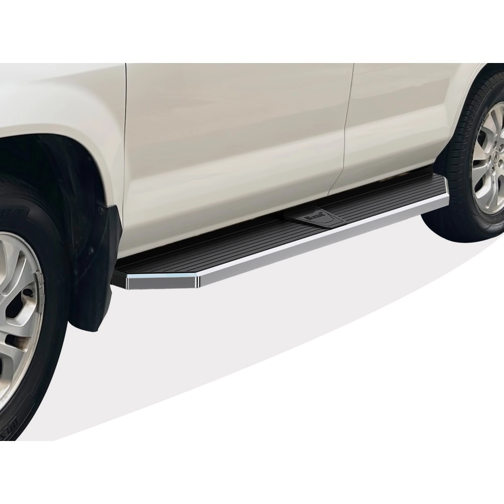 APS IB08PJF2Y - Flat Style Door-to-Door Polished Stainless Steel Running Boards