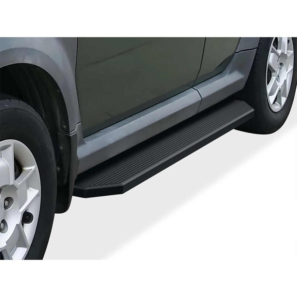 APS IB08RAB3H - Flat Style Door-to-Door Black Stainless Steel Running Boards