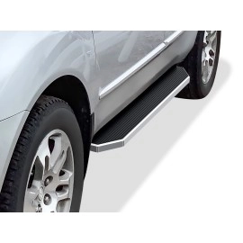 APS IB08RAD1Y - Flat Style Door-to-Door Polished Stainless Steel Running Boards