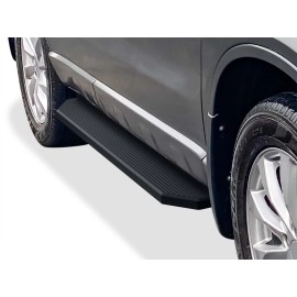 APS IB08RAJ9H - Flat Style Door-to-Door Black Stainless Steel Running Boards