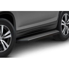 APS IB08RCE2H - Flat Style Door-to-Door Black Stainless Steel Running Boards