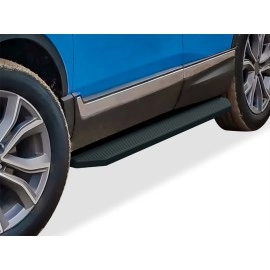 APS IB08RCE6H - Flat Style Door-to-Door Black Stainless Steel Running Boards