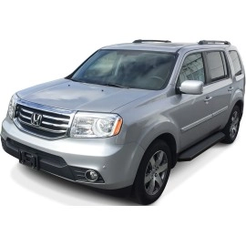 APS IB08RIG0H - Flat Style Door-to-Door Black Stainless Steel Running Boards